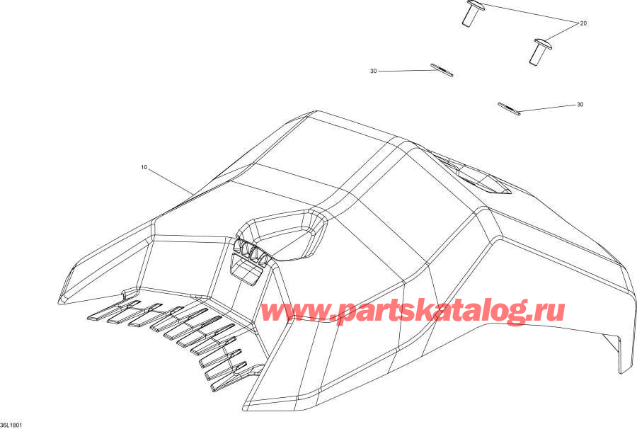 Схема узла 09- Luggage Rack Двигатель 850 E-Tec (09- Luggage Rack Engine 850 E-Tec)