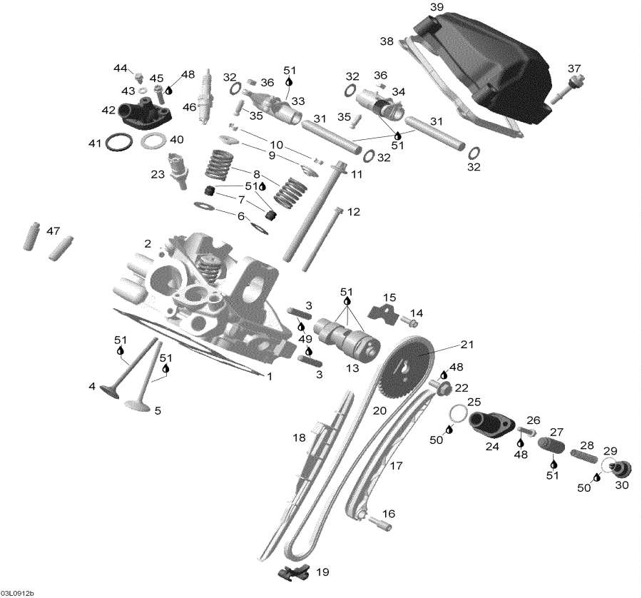 Схема узла 01- Головка Блока Цилиндра Rear (01- Cylinder Head Rear)