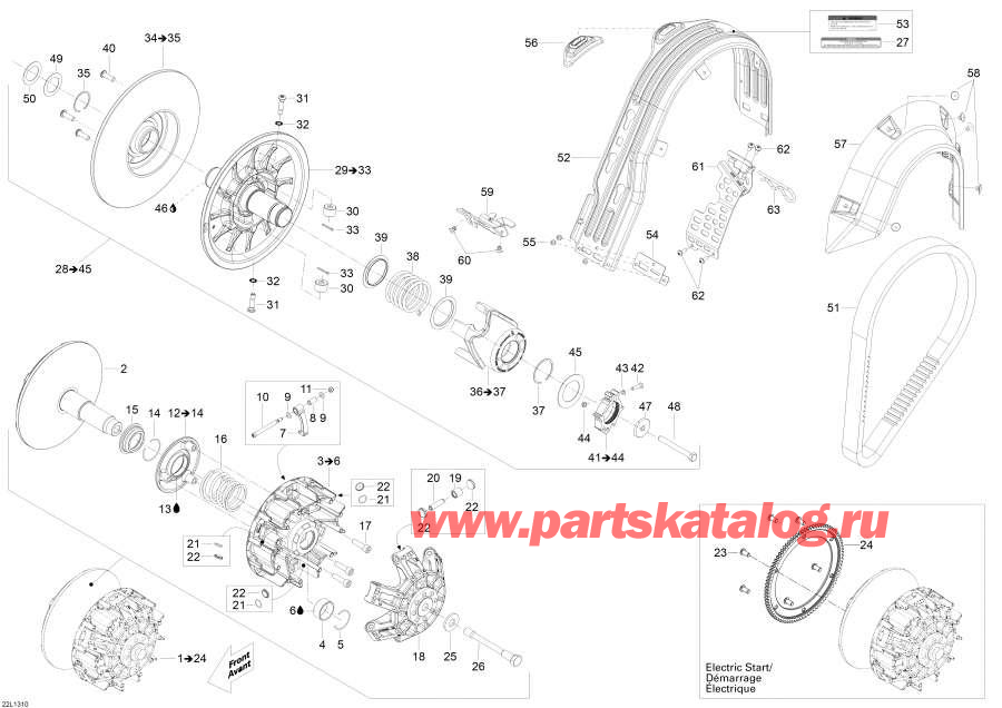 Схема узла 05- Шкив System (05- Pulley System)