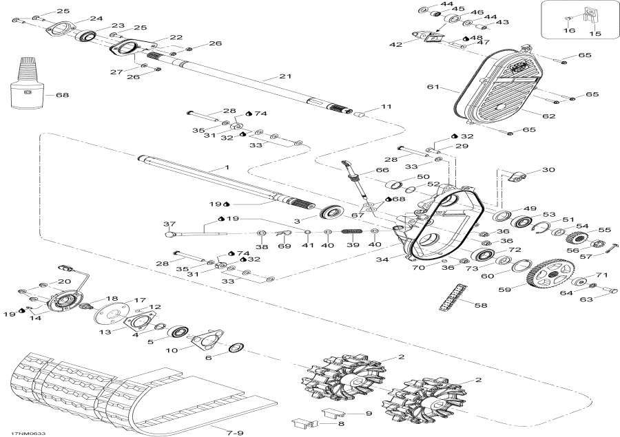 Схема узла 05- Drive Axle И Track (05- Drive Axle And Track)