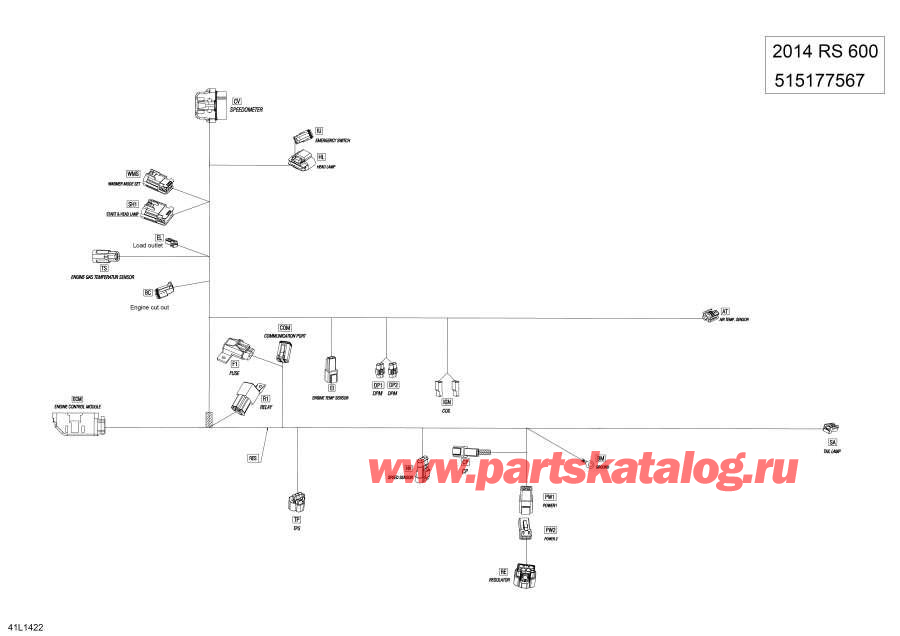 Схема узла 10- Электрика - Жгут Проводов (10- Electrical Harness)