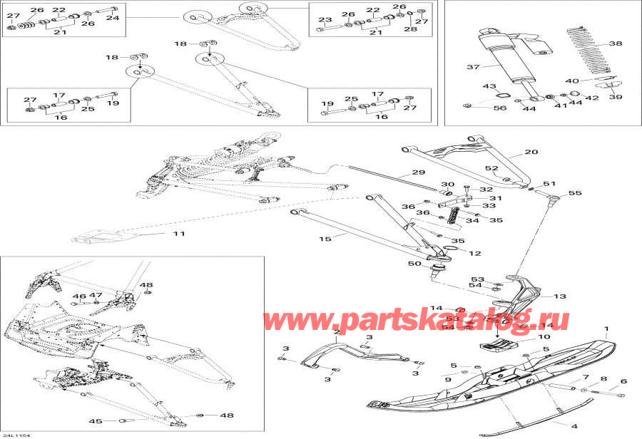 Схема узла 07- Передняя Подвеска И Лыжи (07- Front Suspension And Ski)
