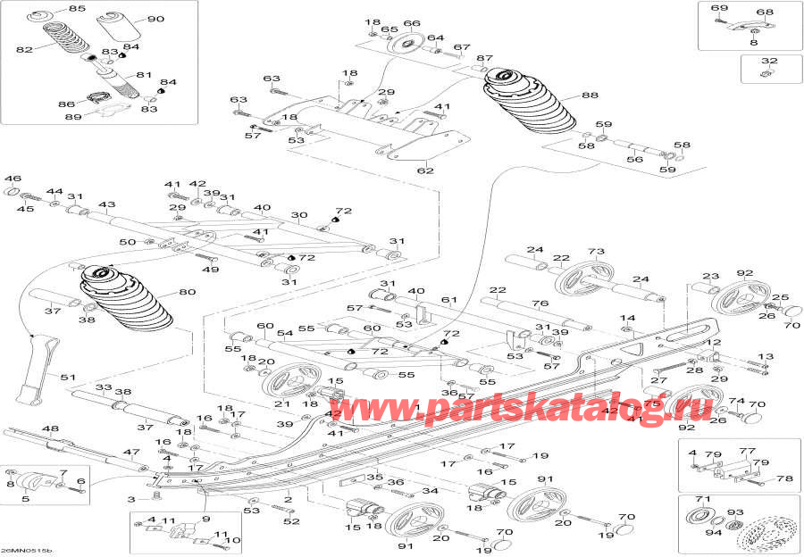 Схема узла 08- Задняя Подвеска 593 (08- Rear Suspension 593)