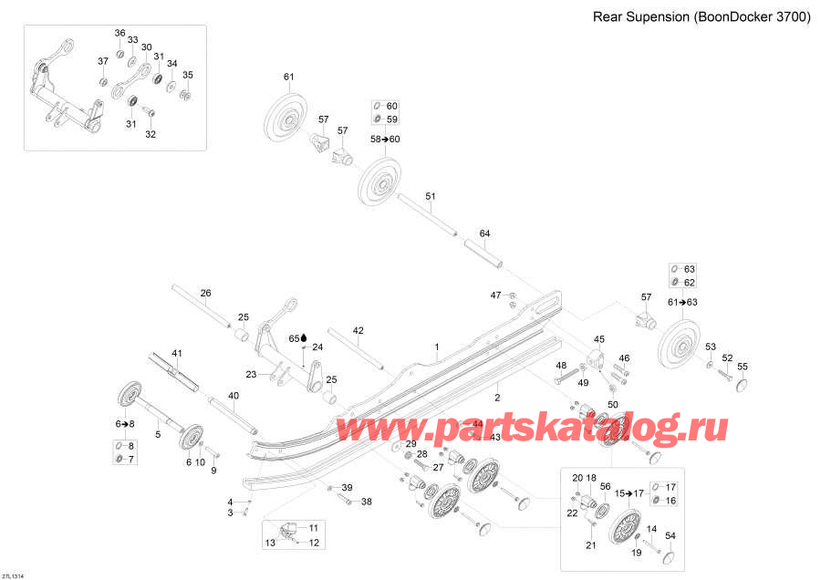 Схема узла 08- Задняя Подвеска (3700) (08- Rear Suspension (3700))