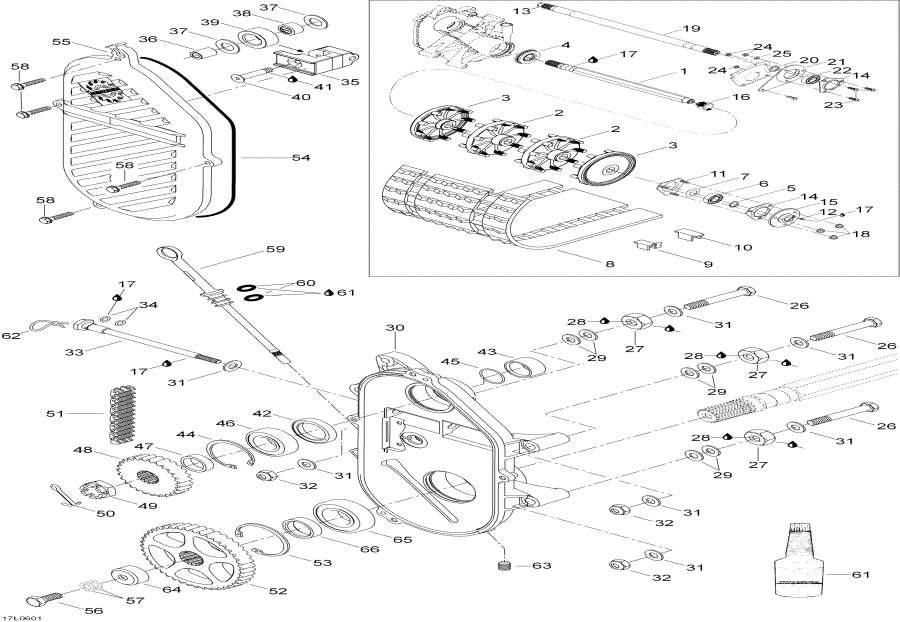 Схема узла 05- Drive Axle И Цепьcase (05- Drive Axle And Chaincase)