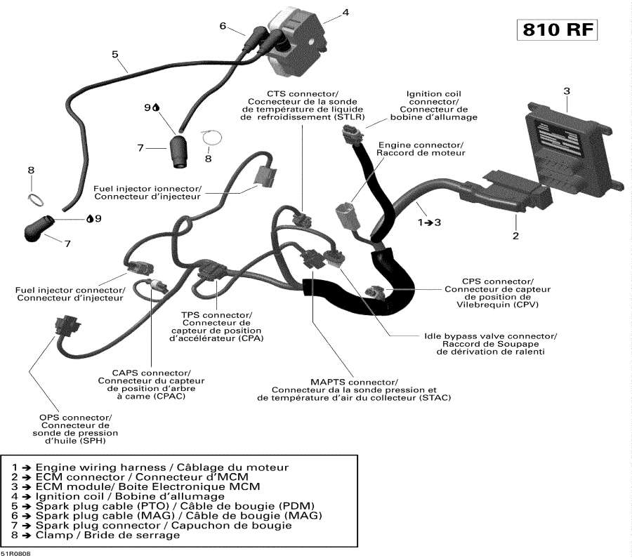 Схема узла 10- Двигатель Жгут Проводов И Electronic Module (10- Engine Harness And Electronic Module)