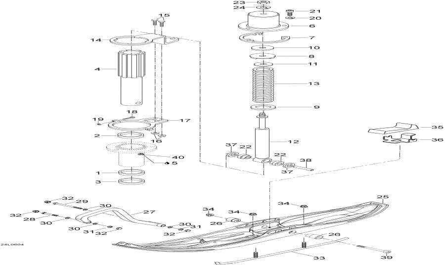 Схема узла 07- Передняя Подвеска И Лыжи (07- Front Suspension And Ski)