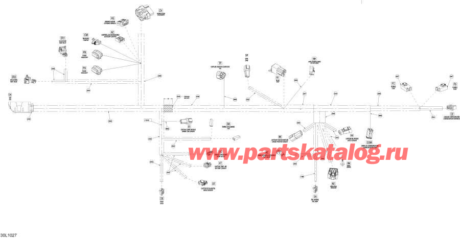 Схема узла 10- Электрика - Жгут Проводов (10- Electrical Harness)