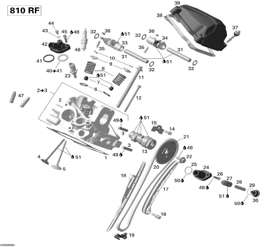 Схема узла 01- Головка Блока Цилиндра, Rear (01- Cylinder Head, Rear)