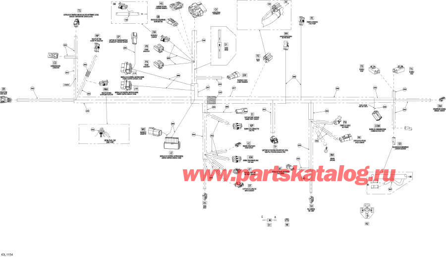 Схема узла 10- Электрика - Жгут Проводов 600Hoetec (10- Electrical Harness 600Hoetec)
