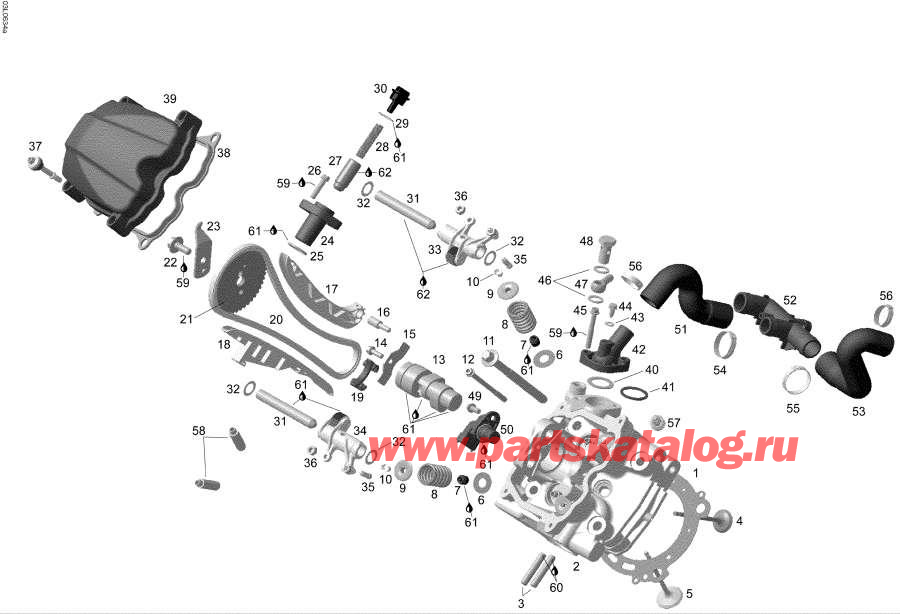 Схема узла 01- Головка Блока Цилиндра Front (01- Cylinder Head Front)