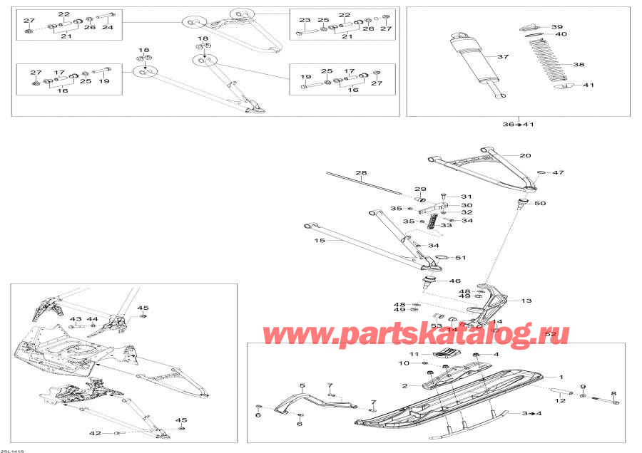 Схема узла 07- Передняя Подвеска И Лыжи (07- Front Suspension And Ski)