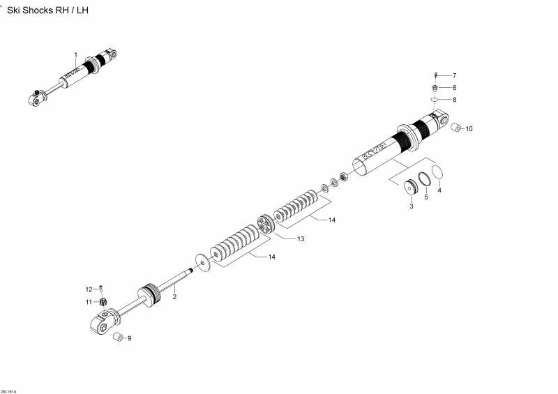 Схема узла 07- Ski Shocks - 800 E-Tec