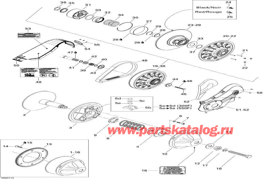 Схема узла 05- Шкив System 300F (05- Pulley System 300F)