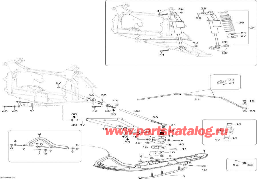 Схема узла 07- Передняя Подвеска И Лыжи (07- Front Suspension And Ski)