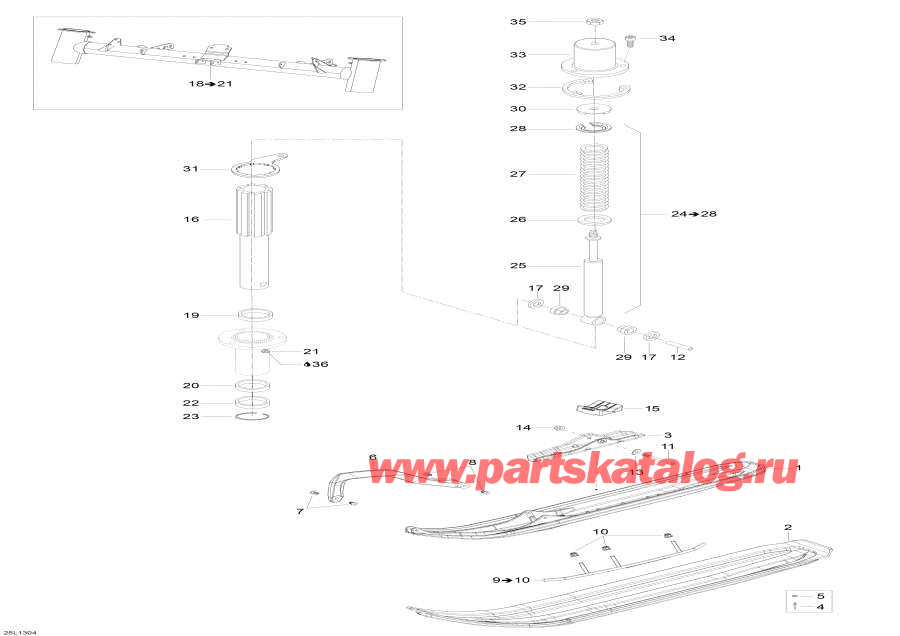 Схема узла 07- Передняя Подвеска И Лыжи (07- Front Suspension And Ski)