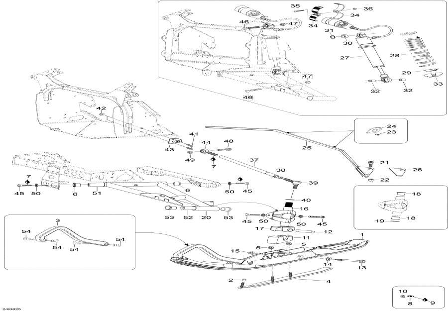 Схема узла 07- Передняя Подвеска И Лыжи (07- Front Suspension And Ski)