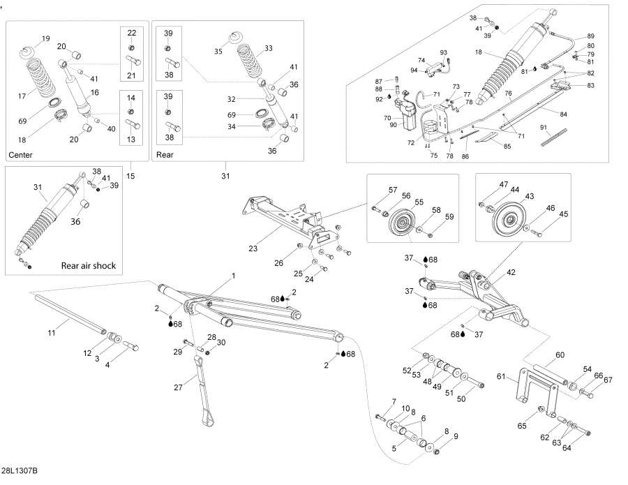 Схема узла 08- Задняя Подвеска (08- Rear Suspension)