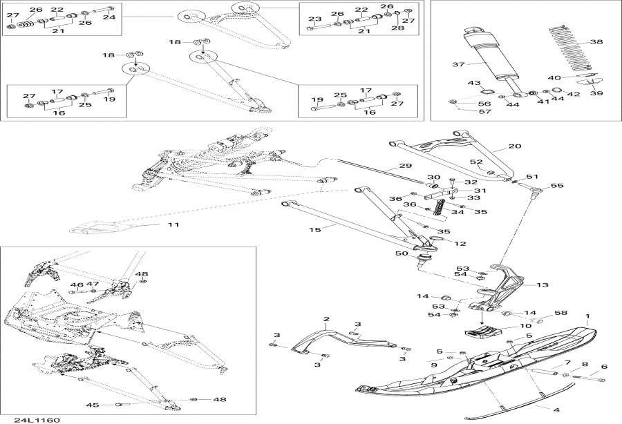 Схема узла 07- Передняя Подвеска И Лыжи (07- Front Suspension And Ski)