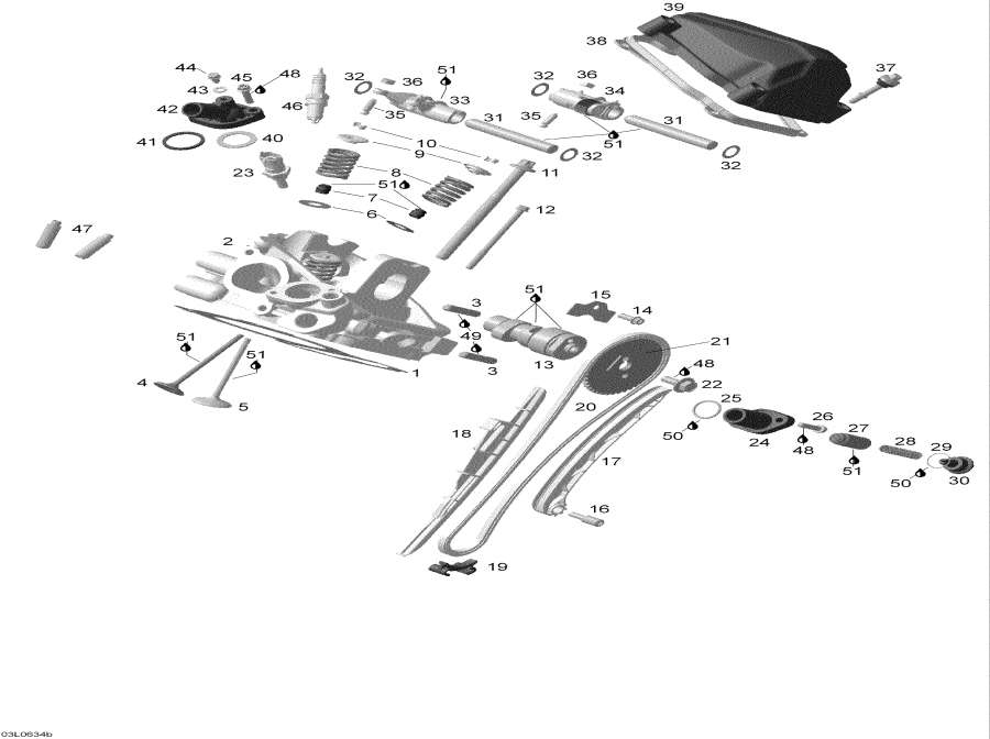 Схема узла 01- Головка Блока Цилиндра Rear (01- Cylinder Head Rear)