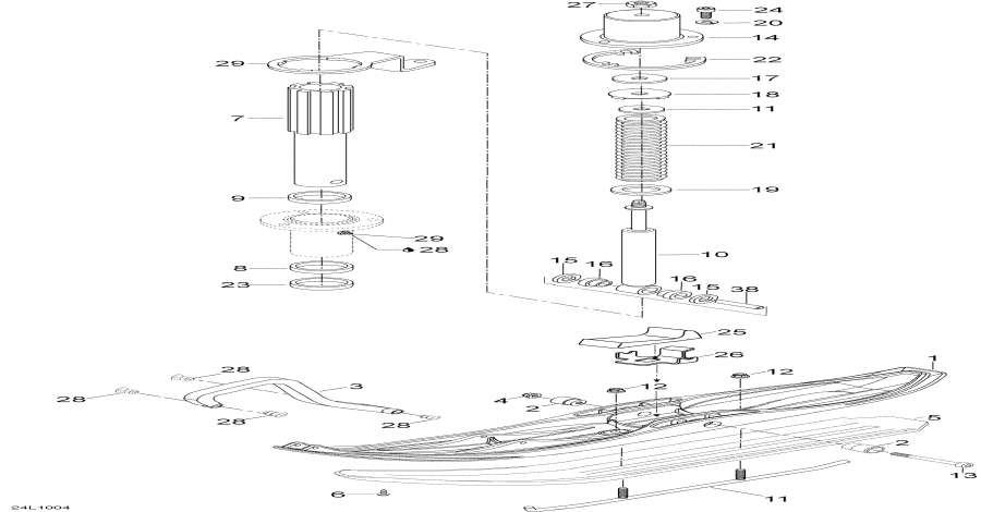 Схема узла 07- Передняя Подвеска И Лыжи (07- Front Suspension And Ski)