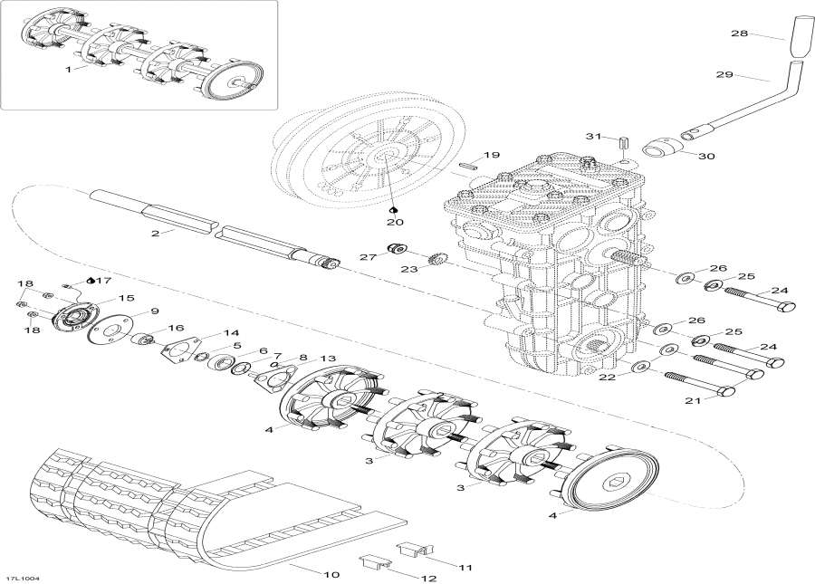 Схема узла 05- Drive System (Рычагy) (05- Drive System (Army))