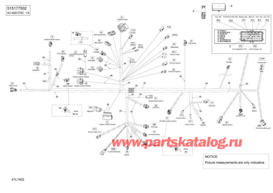 Схема узла Электрика - Жгут Проводов (10_Electrical Harness)