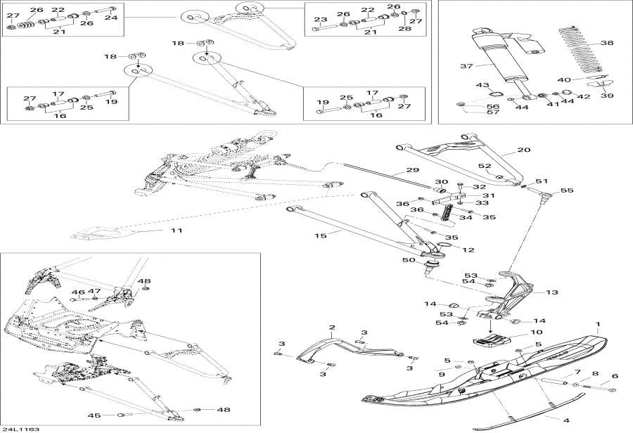 Схема узла 07- Передняя Подвеска И Лыжи (07- Front Suspension And Ski)