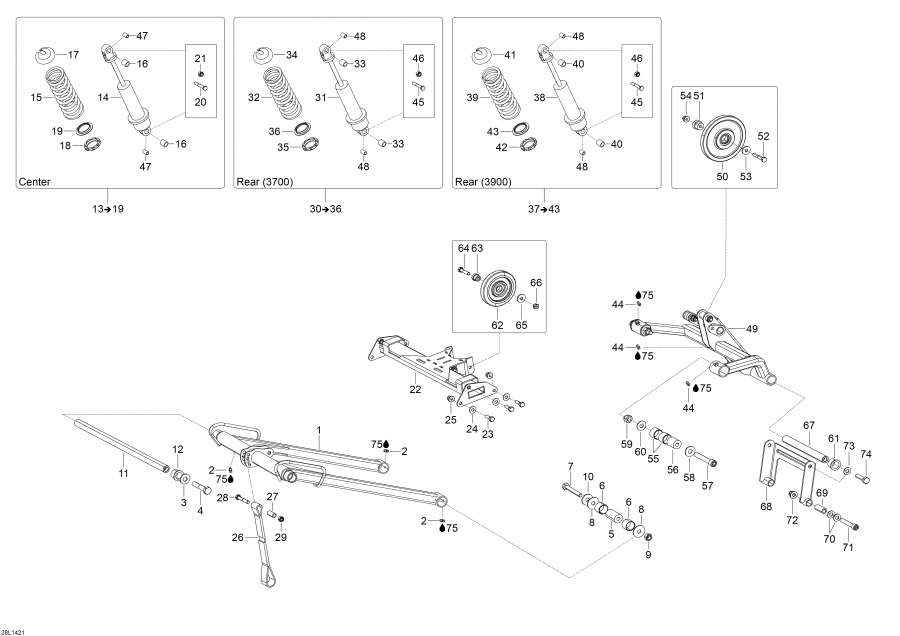 Схема узла 08- Задняя Подвеска (08- Rear Suspension)