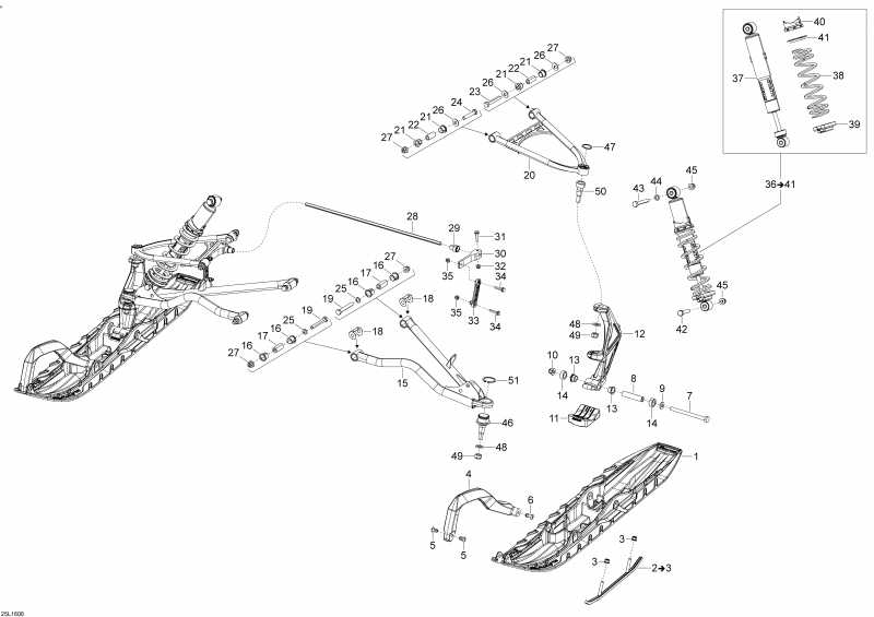 Схема узла 07- Передняя Подвеска И Лыжи (07- Front Suspension And Ski)