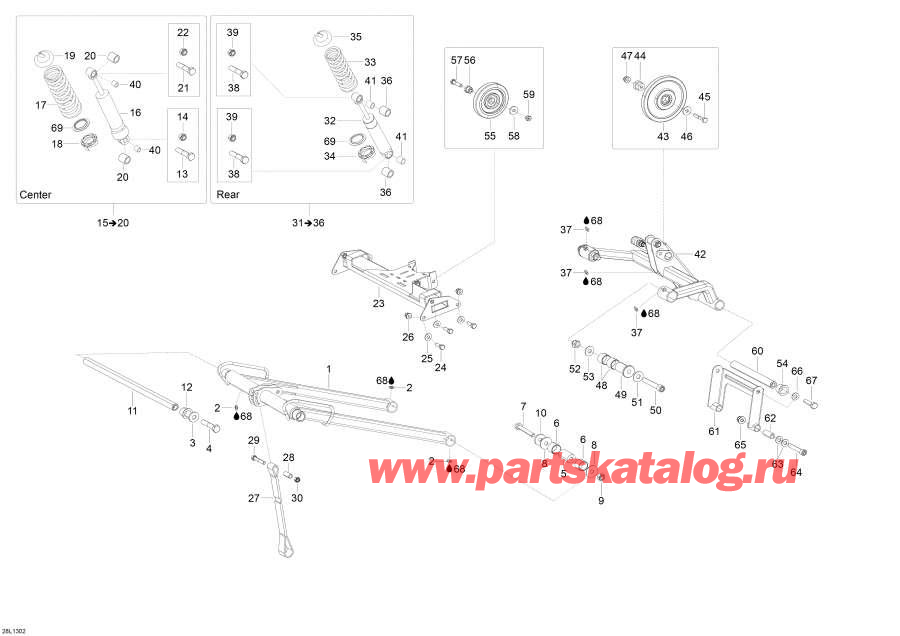Схема узла 08- Задняя Подвеска (08- Rear Suspension)