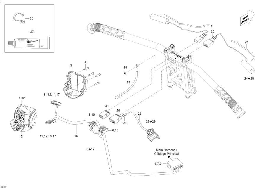 Схема узла 10- Рулевая Система Wiкольцо Жгут Проводов (10- Steering Wiring Harness)