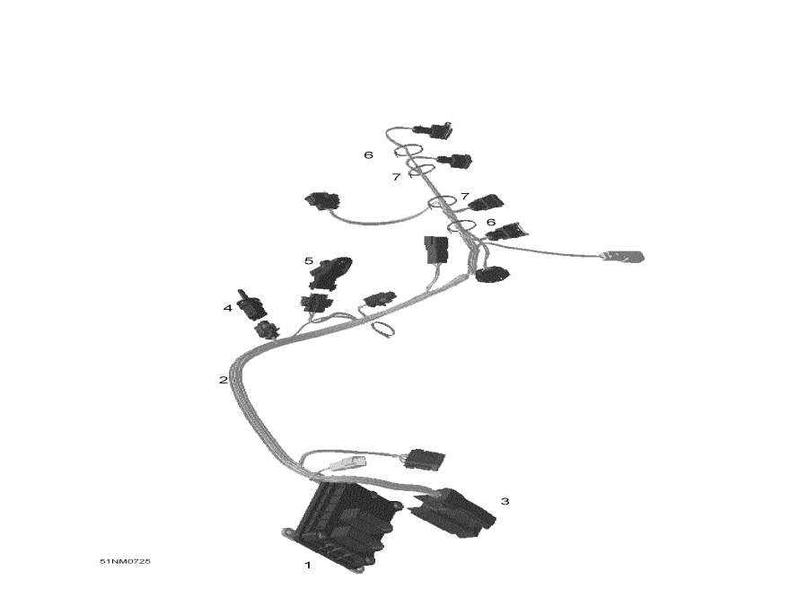 Схема узла 06- Двигатель Жгут Проводов И Electronic Module (06- Engine Harness And Electronic Module)