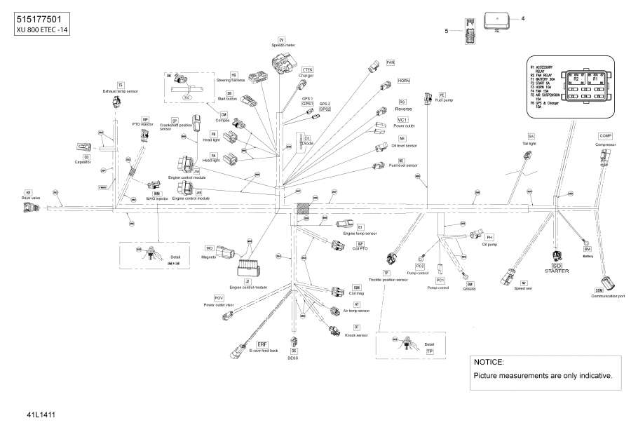 Схема узла 10- Электрика - Жгут Проводов (10- Electrical Harness)