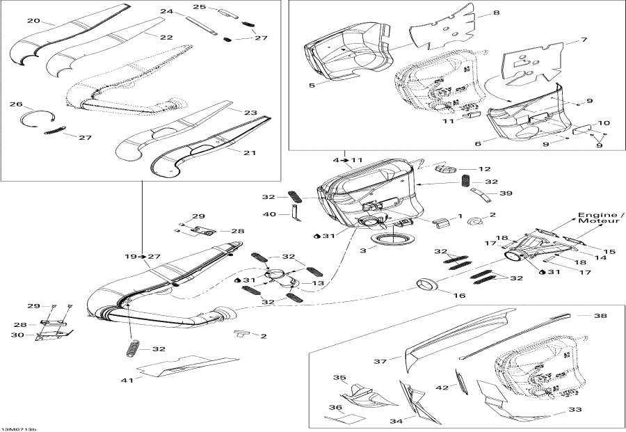 Схема узла 01- Выхлопная Система 550F (01- Exhaust System 550F)