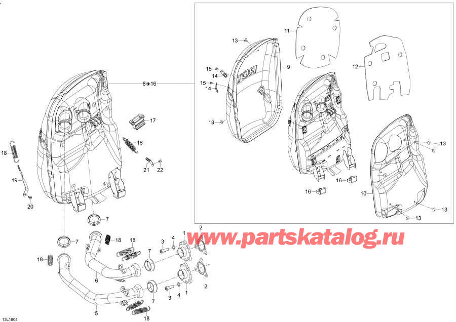 Схема узла 01- Выхлоп 600 Ace - Xu (01- Exhaust 600 Ace - Xu)