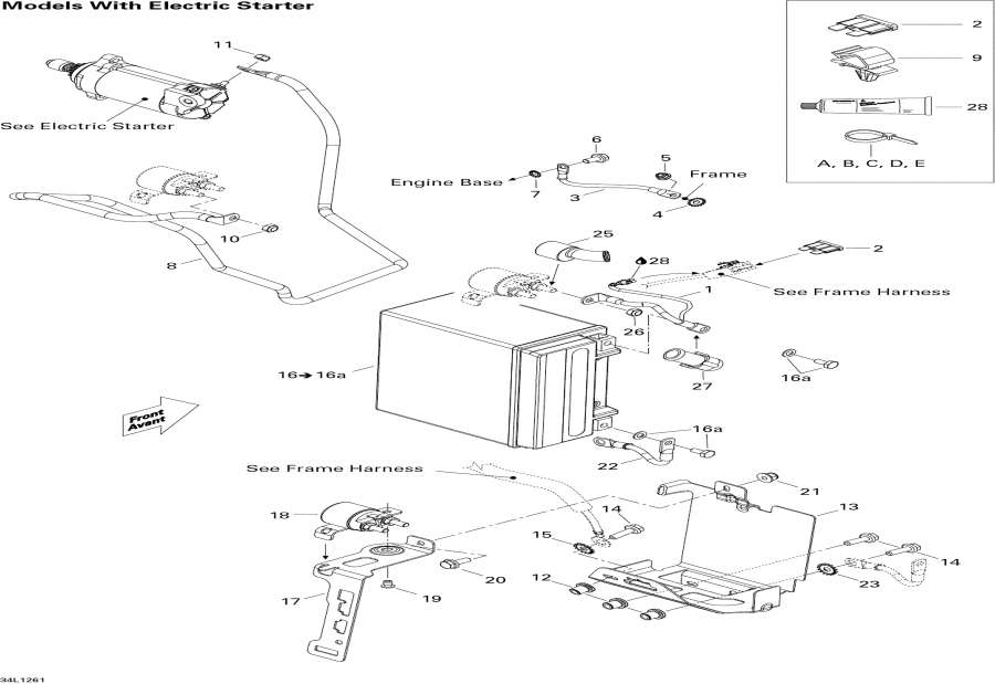 Схема узла 10- Battery И Стартер (10- Battery And Starter)
