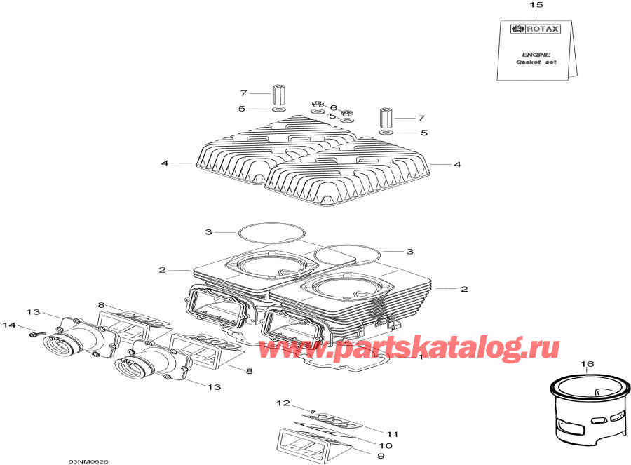 Схема узла 01- Цилиндр И Головка Блока Цилиндра (01- Cylinder And Cylinder Head)