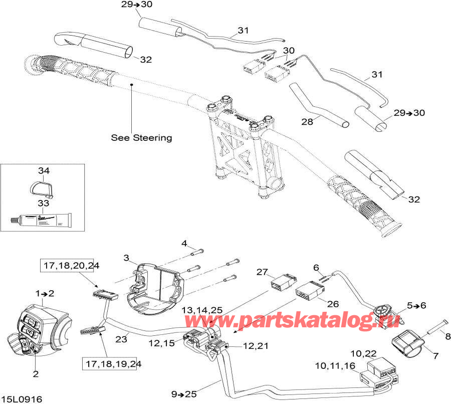 Схема узла 10- Рулевая Система Wiкольцо Жгут Проводов (10- Steering Wiring Harness)
