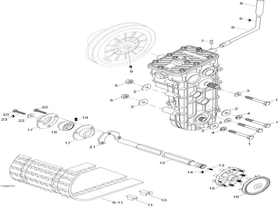 Схема узла 05- Track И Drive Axle (05- Track And Drive Axle)