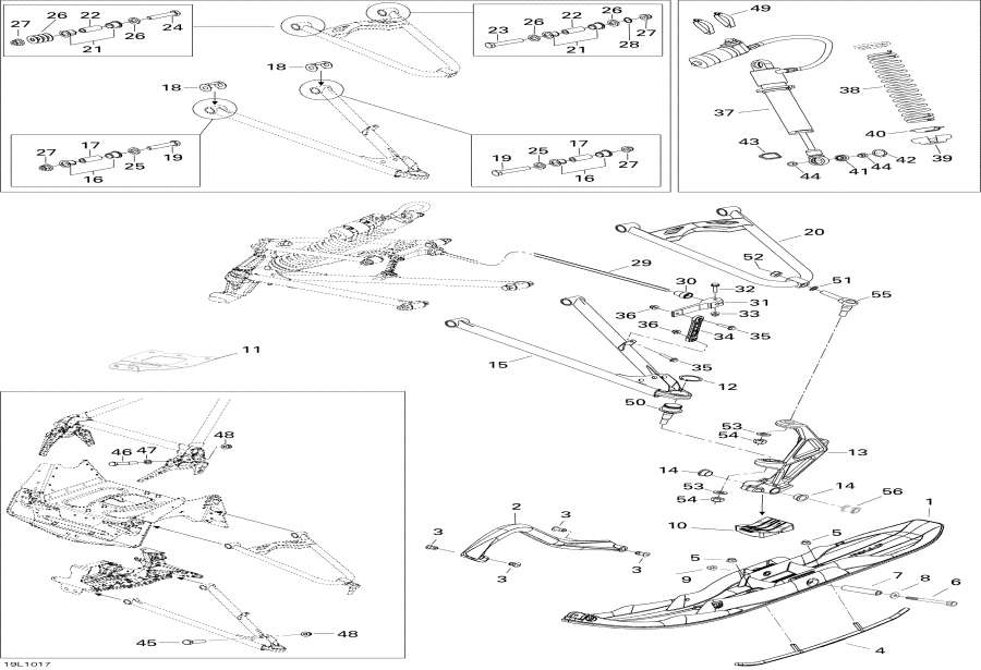 Схема узла 07- Передняя Подвеска И Лыжи (07- Front Suspension And Ski)
