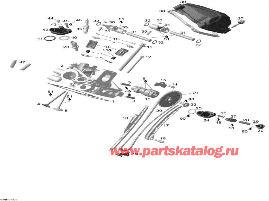 Схема узла 01- Головка Блока Цилиндра Rear (01- Cylinder Head Rear)