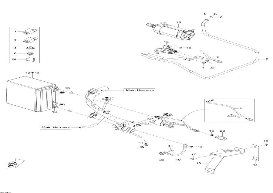 Схема узла 10- Battery И Стартер (10- Battery And Starter)