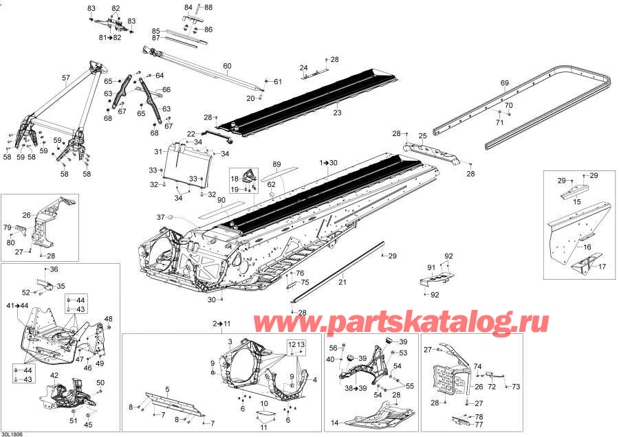Схема узла 09- Рама Xtrim - 600 Ace (09- Frame Xtrim - 600 Ace)