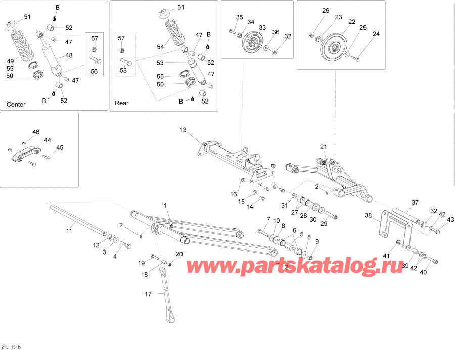 Схема узла 08- Задняя Подвеска (08- Rear Suspension)