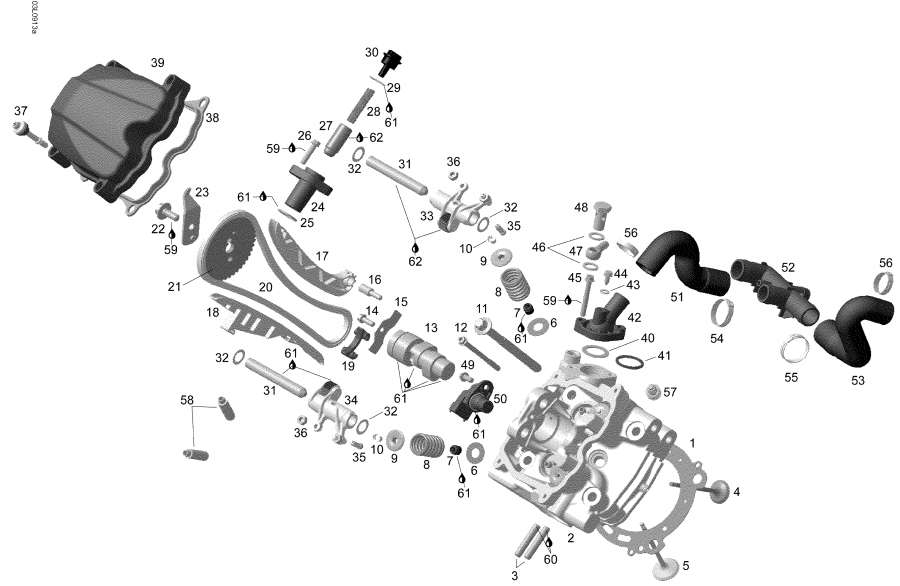 Схема узла 01- Головка Блока Цилиндра Front (01- Cylinder Head Front)