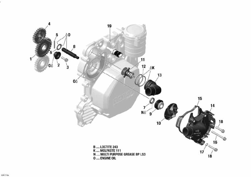Схема узла 01- Охлаждение Двигателя - 900 Ace (01- Engine Cooling - 900 Ace)