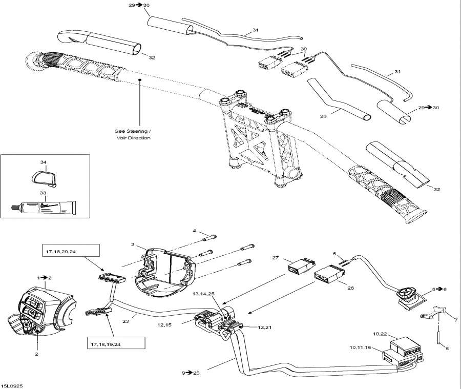 Схема узла 10- Рулевая Система Wiкольцо Жгут Проводов (10- Steering Wiring Harness)