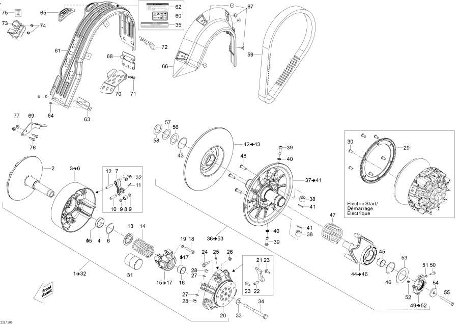 Схема узла 05- Шкив System (05- Pulley System)