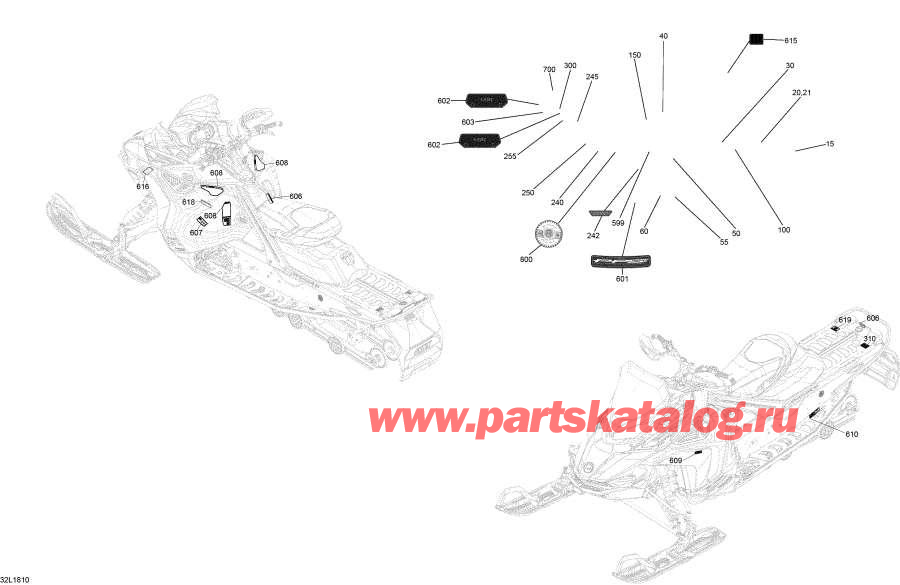 Схема узла 09- Наклейки Xtrim - 900 Ace (09- Decals Xtrim - 900 Ace)